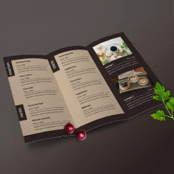B4 folded takeaway menu printing service and UK-based B4 menu printing with design support