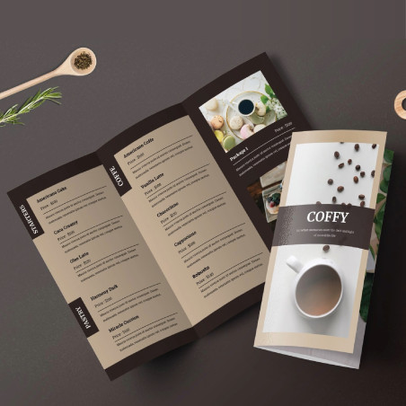 B4 folded takeaway menu printing service and UK-based B4 menu printing with design support