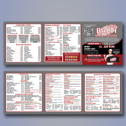 A4 Long Takeaway Menu Printing – Folded Leaflets for Restaurants | UK Delivery