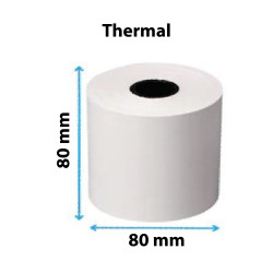 80x80mm Thermal Till Rolls – 20 Pack | Fast UK Delivery